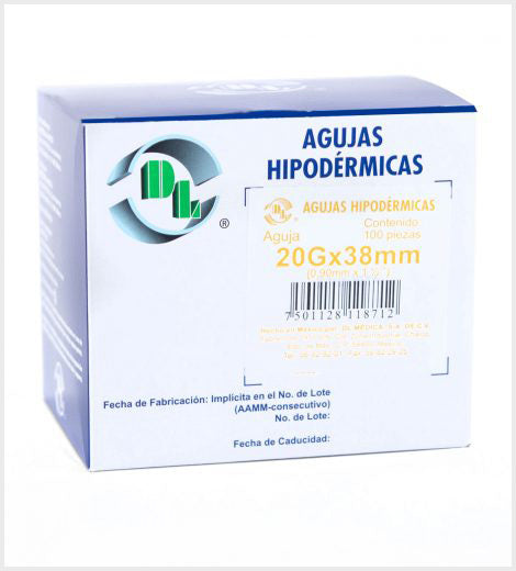 AGUJA DESECHABLE 20X38 C/100