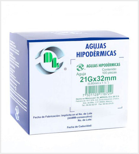 AGUJA DESECHABLE 21X32 C/100